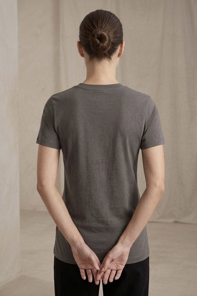Kısa Kollu T-shirt Antrasit - 2114-ANTRASIT - 3
