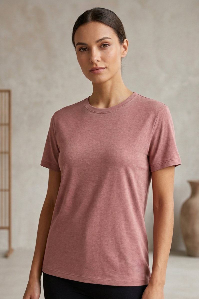 Kısa Kollu T-shirt Gül - 2114-GUL - 2