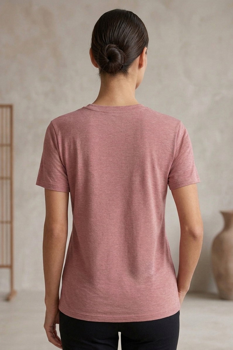 Kısa Kollu T-shirt Gül - 2114-GUL - 3