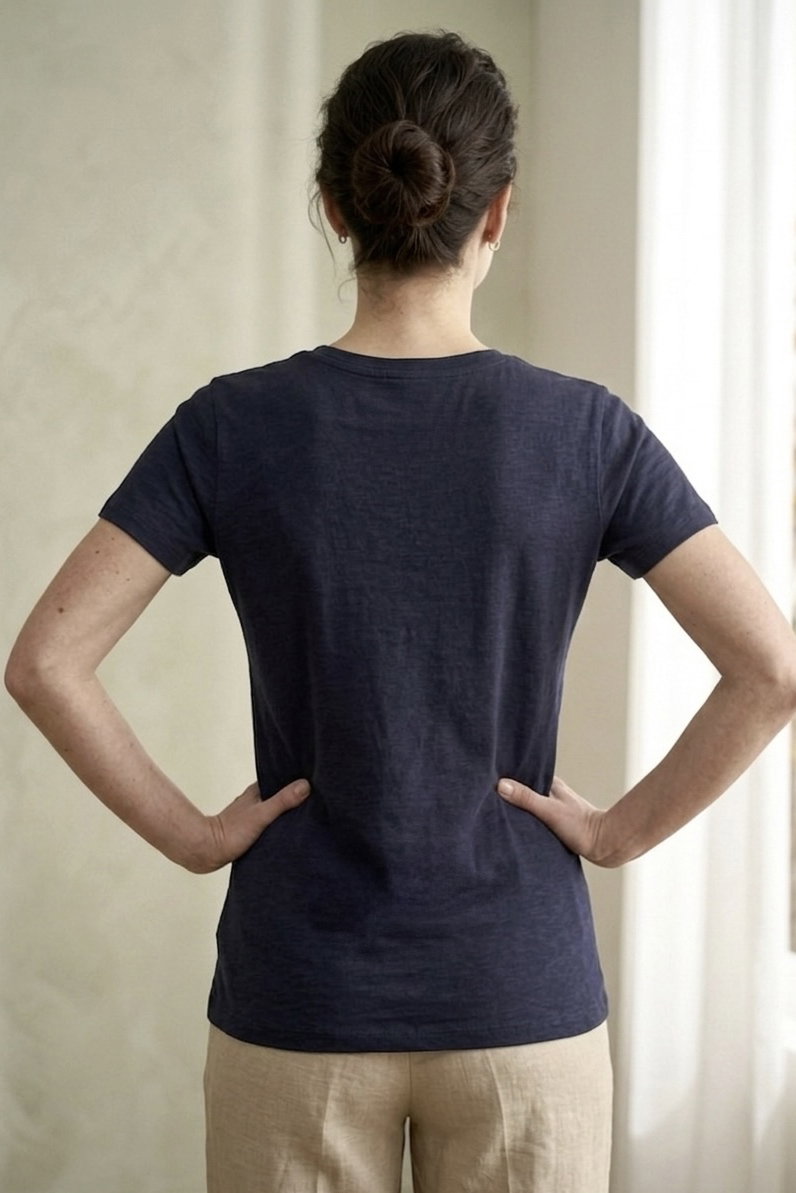 Kısa Kollu T-shirt Lacivert - 2114-LACIVERT - 3