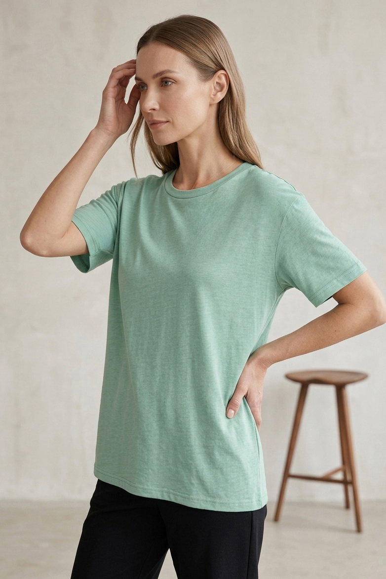 Kısa Kollu T-shirt Mint - 2114-MINT - 2