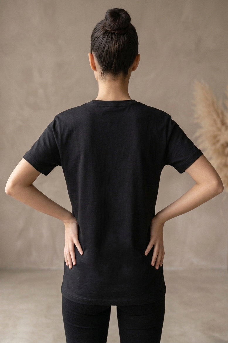 Kısa Kollu T-shirt Siyah - 2114-SIYAH - 3