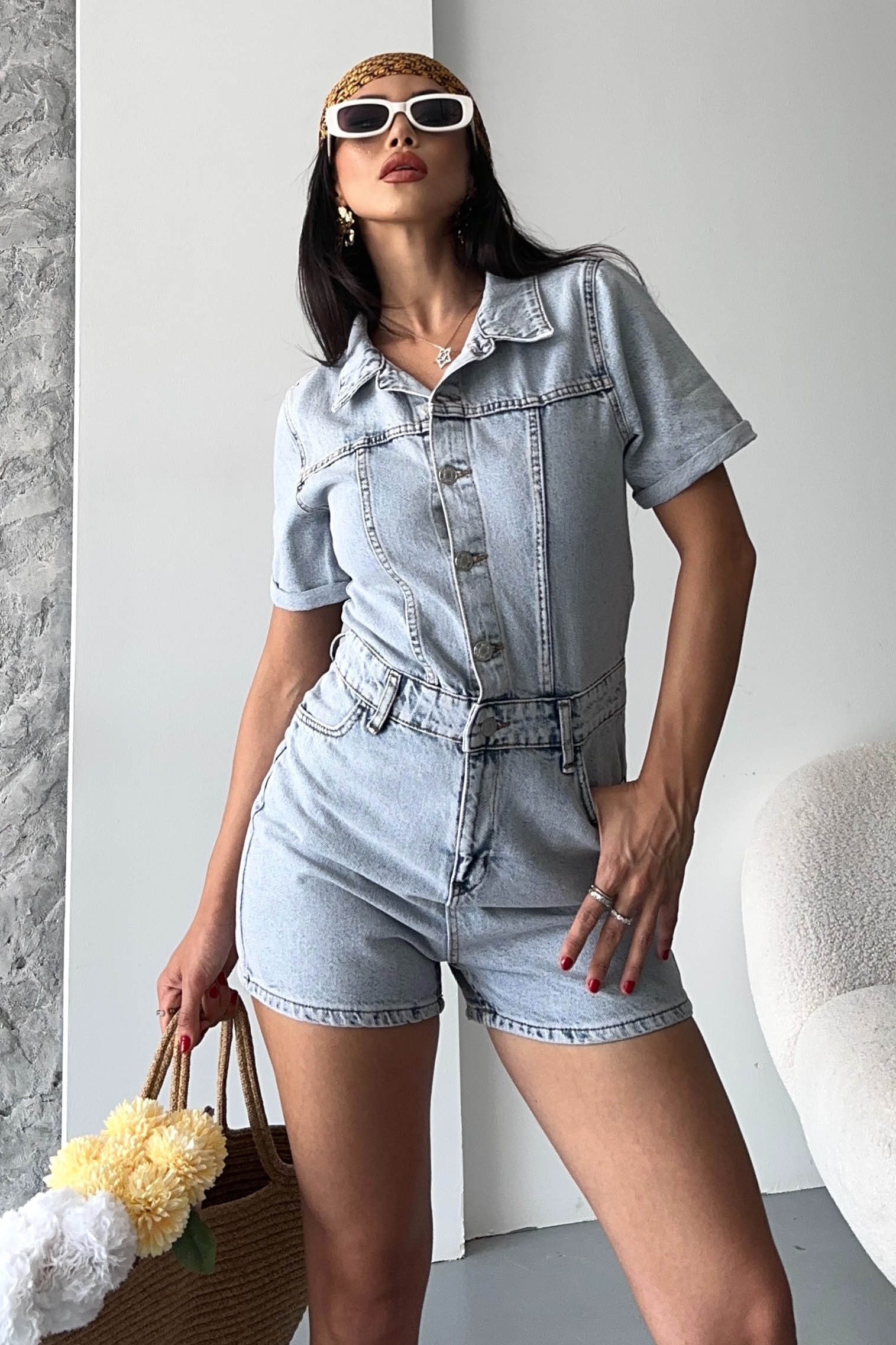 Kısa Şortlu Salopet - 27295 - 1