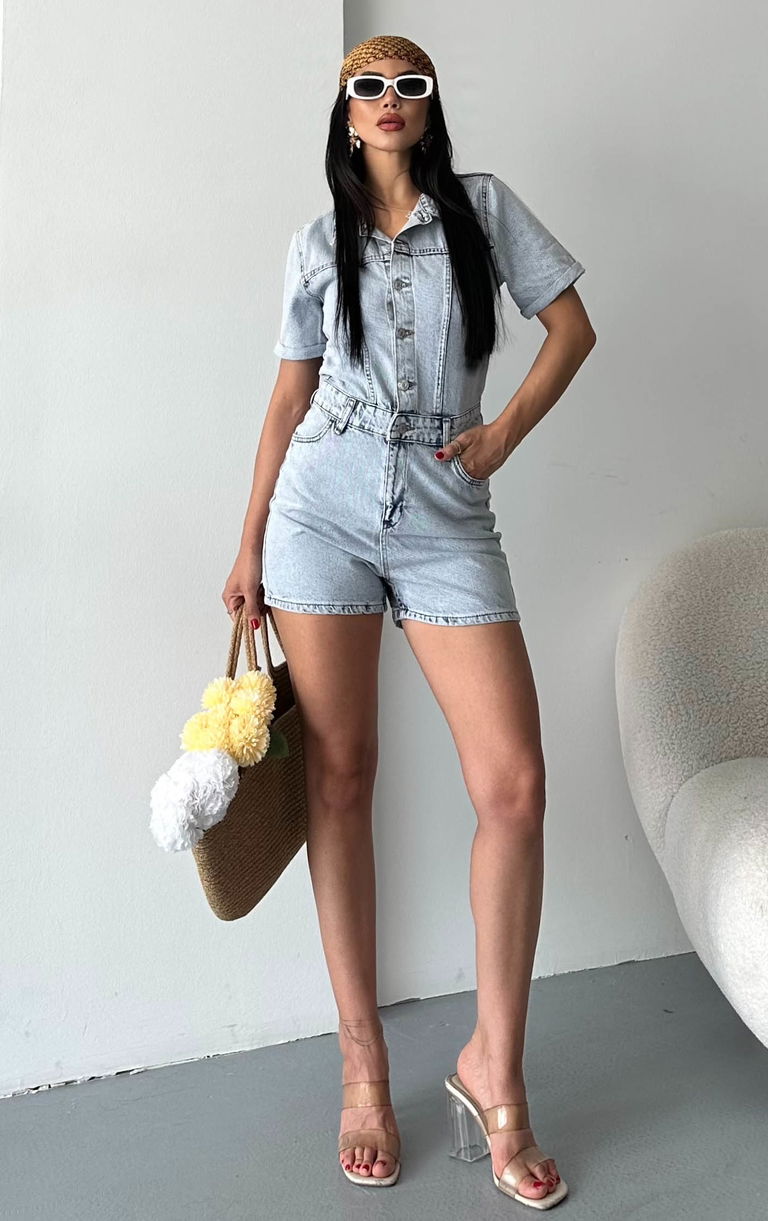 Kısa Şortlu Salopet - 27295 - TOFİSA