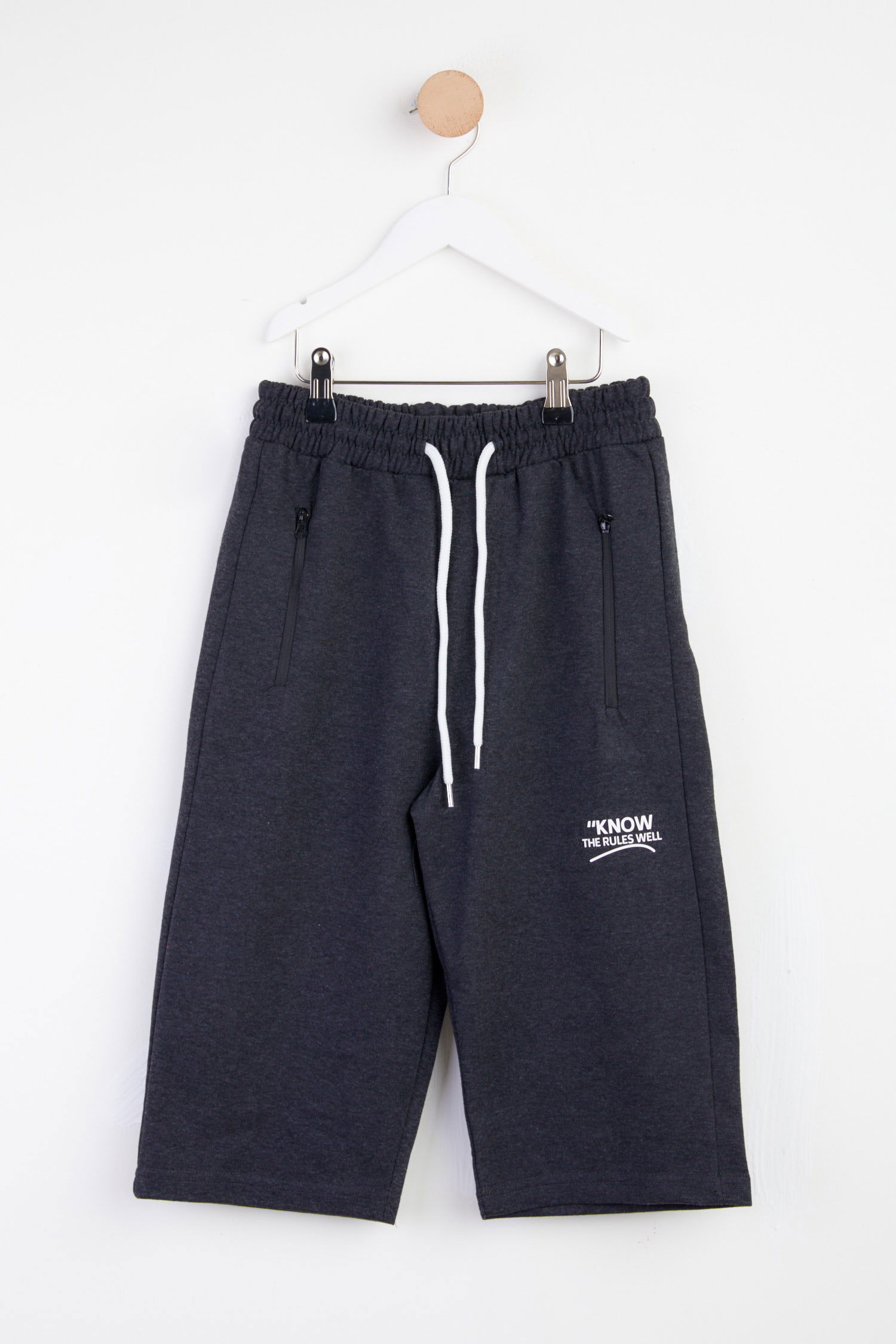 Kız Çocuk Antrasit Baskılı Kapri - 25437 - 1