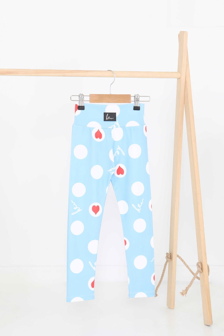 Kız Çocuk Bebe Mavi Baskılı Armalı Tayt - 27201