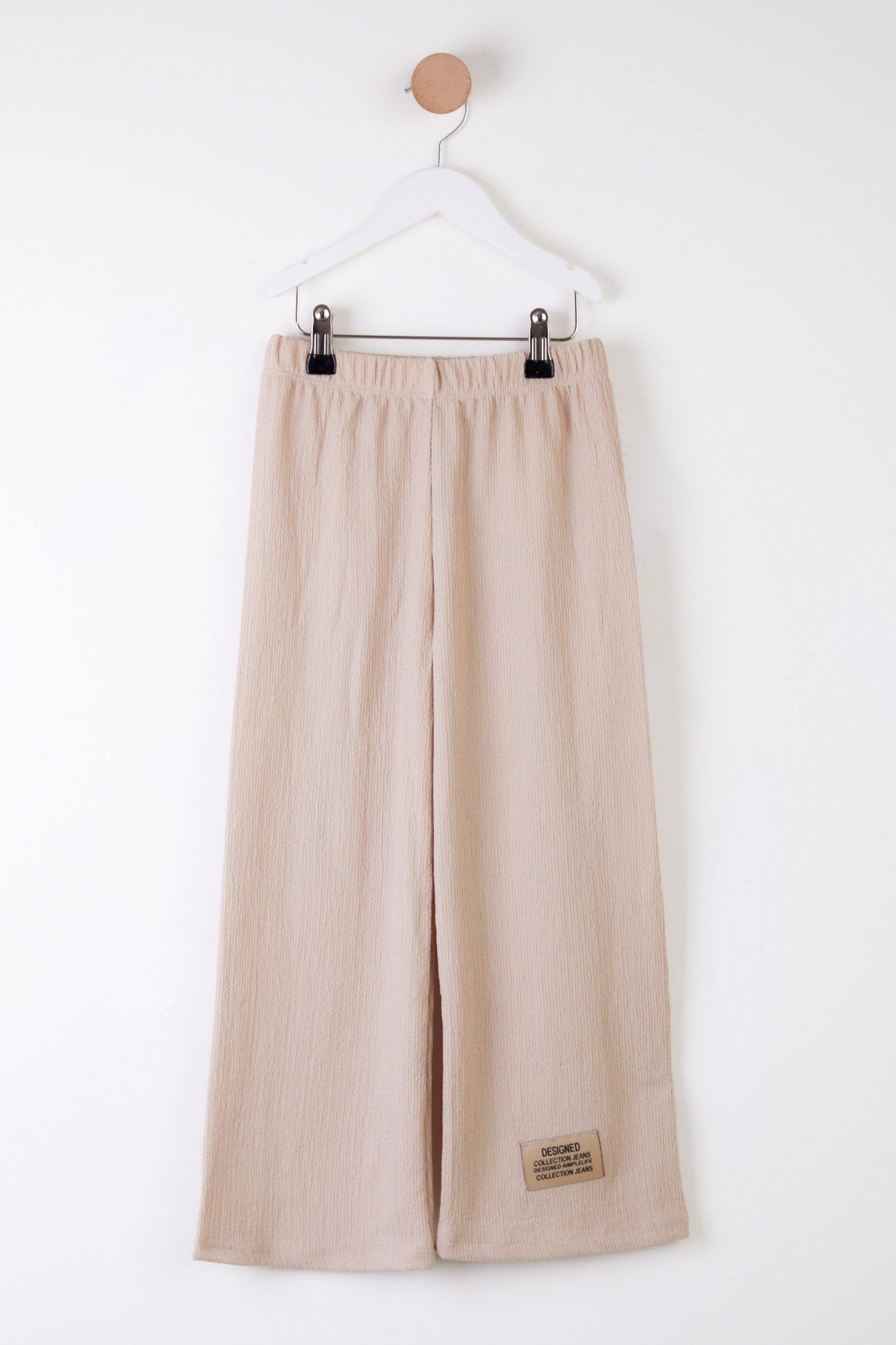 Kız Çocuk Bej Arma Detaylı Pijama Altı - 25488 - 1