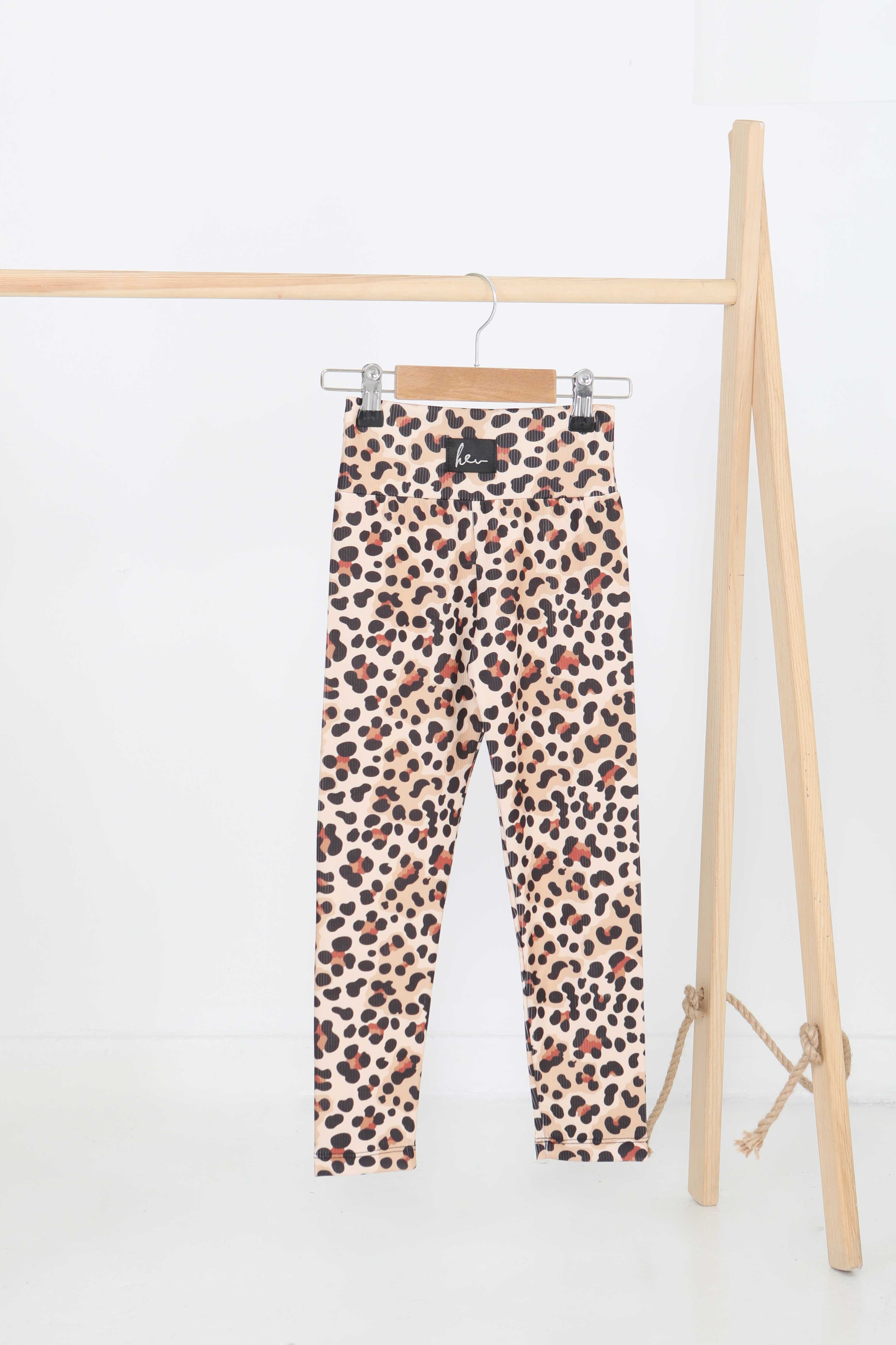 Kız Çocuk Bej Baskılı Armalı Tayt - 27204 - 1