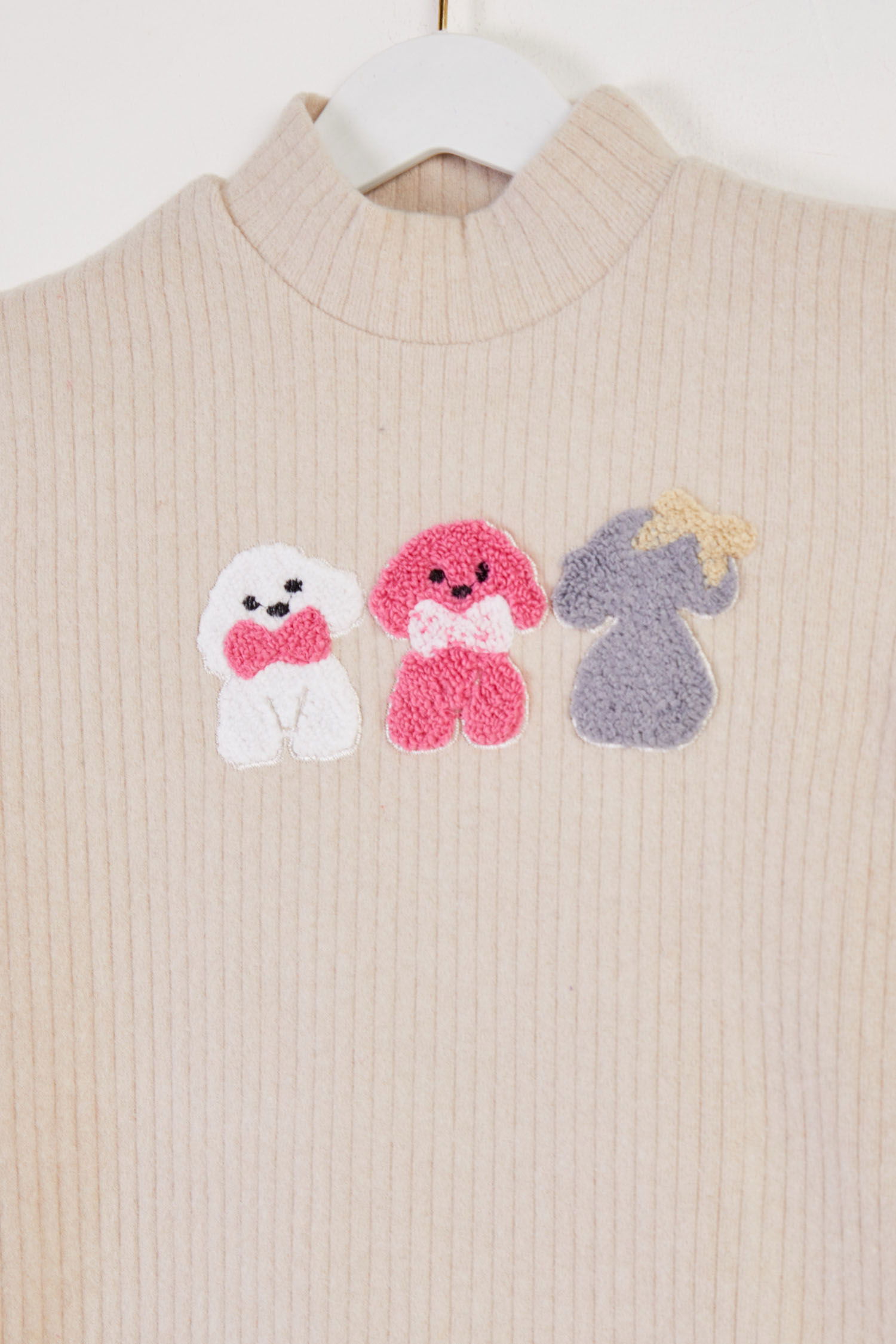 Kız Çocuk Bej Baskılı Pijama Takımı - 26443 - 2