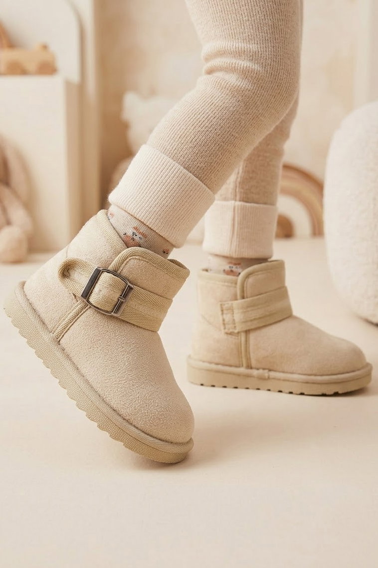 Kız Çocuk Bej Çocuk UGG Süet Bot - 29227-BEJ - 1