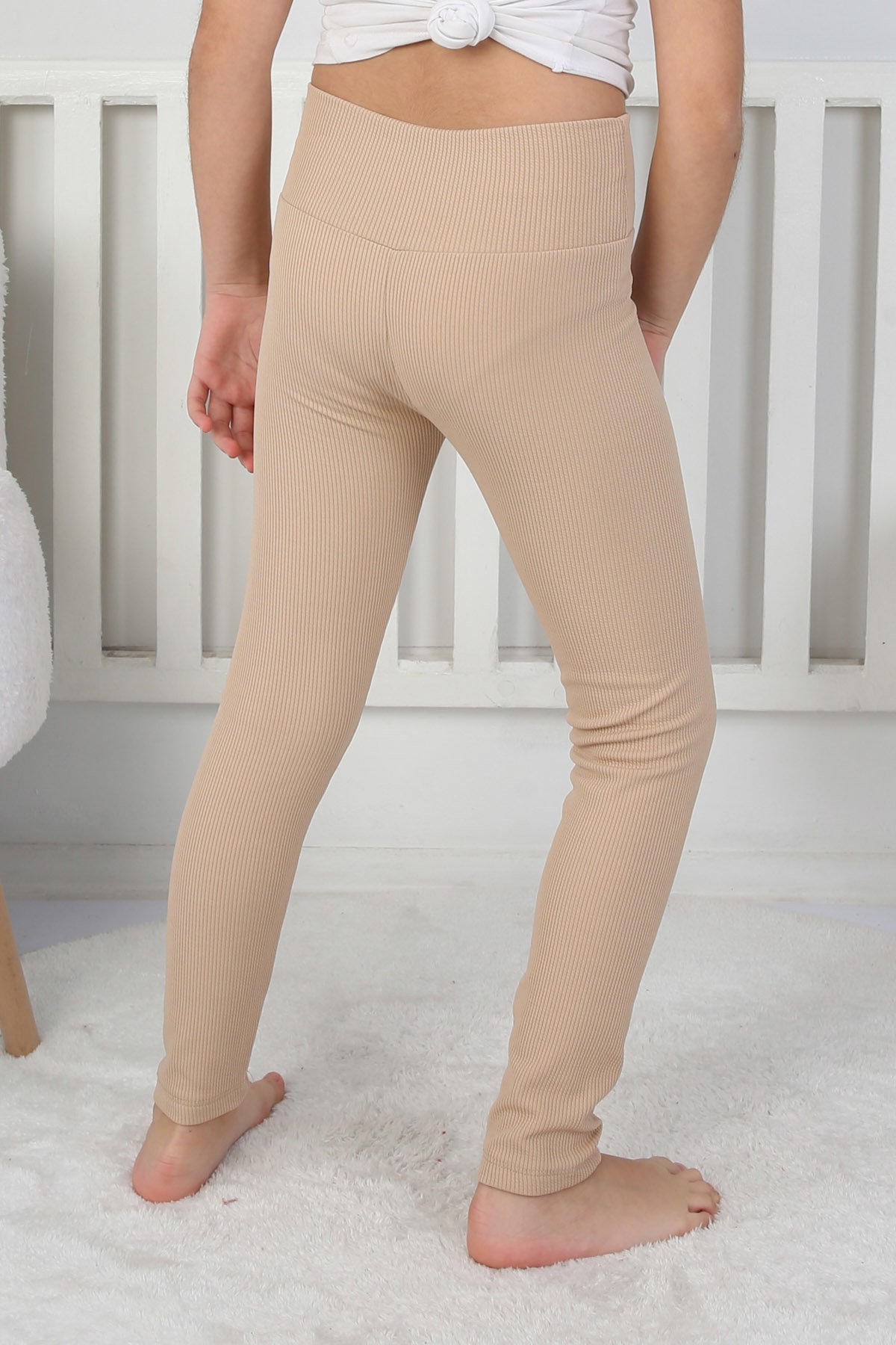 Kız Çocuk Bej Kız Çocuk Tayt - 26728 - 4