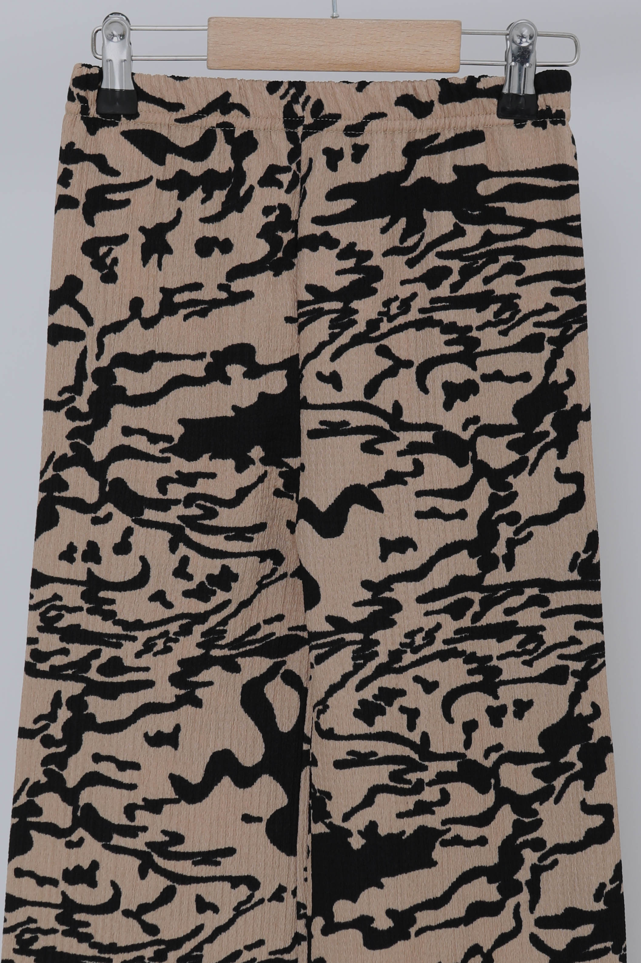 Kız Çocuk Bej Leopar Desenli Pijama Altı - 27051 - 2