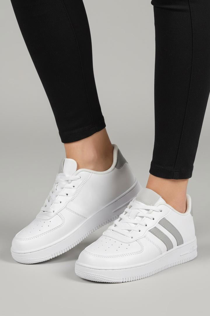Kadın Beyaz Gri AİR Spor Ayakkabı - 27474-BEYAZ-GRI - TOFİSA