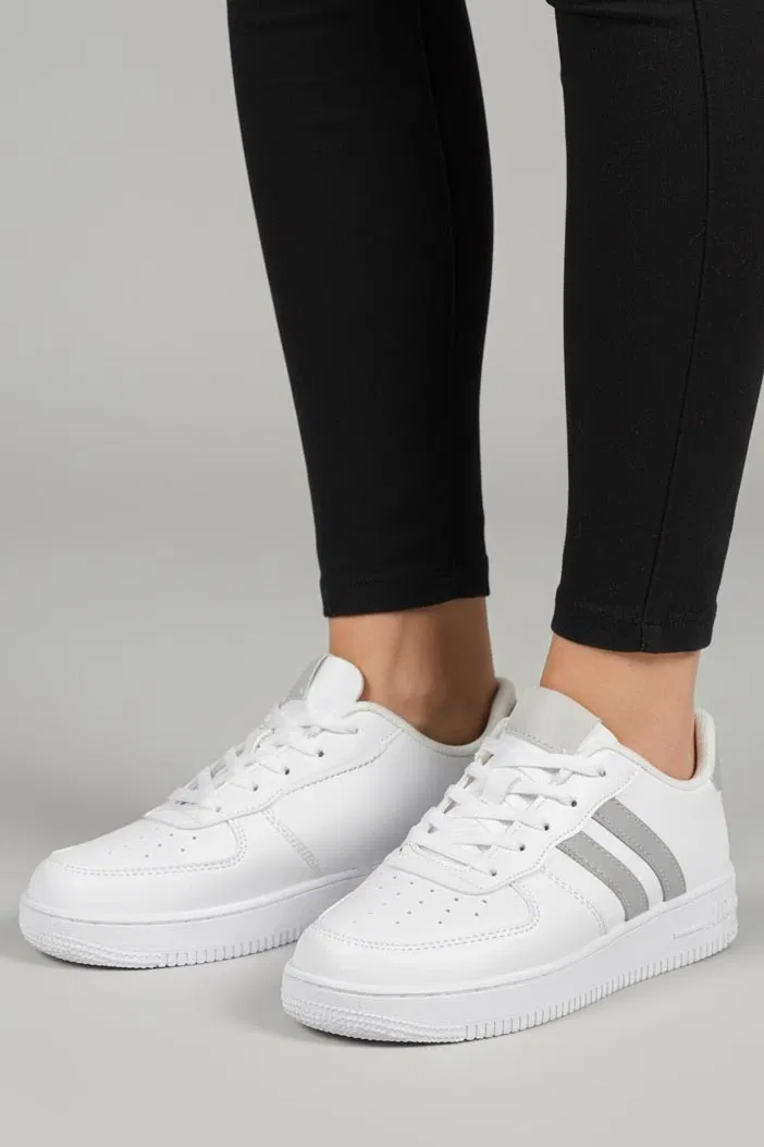 Kadın Beyaz Gri AİR Spor Ayakkabı - 27474-BEYAZ-GRI - TOFİSA