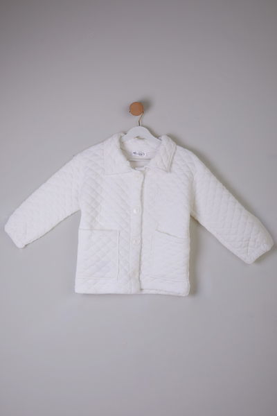 Kız Çocuk Beyaz Kapitone Ceket - 26100 
