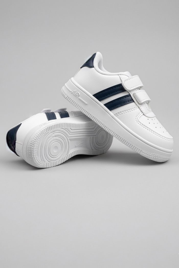 Kız Çocuk Beyaz Lacivert Renkli Bebek Ayakkabı - 27483-BEYAZ-LACIVERT