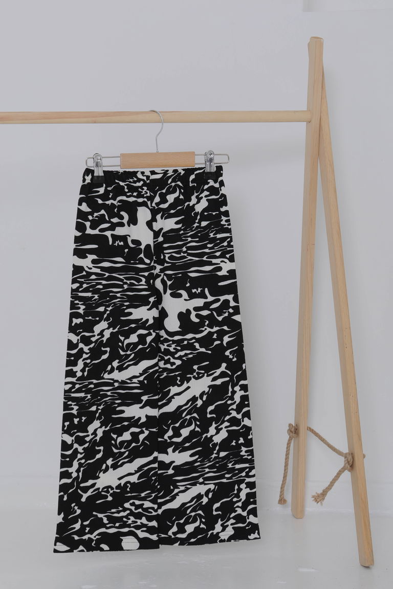 Kız Çocuk Beyaz Leopar Desenli Pijama Altı - 27051 - TOFİSA