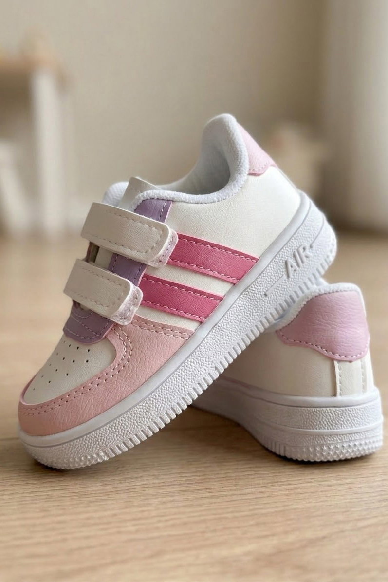 Kız Çocuk Beyaz Lila Renkli Bebek Ayakkabı - 27483-BEYAZ-LILA - 1