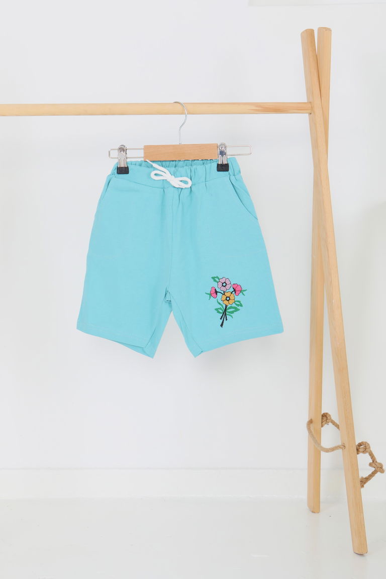 Kız Çocuk çağla Baskılı Şort - 27331 - TOFİSA