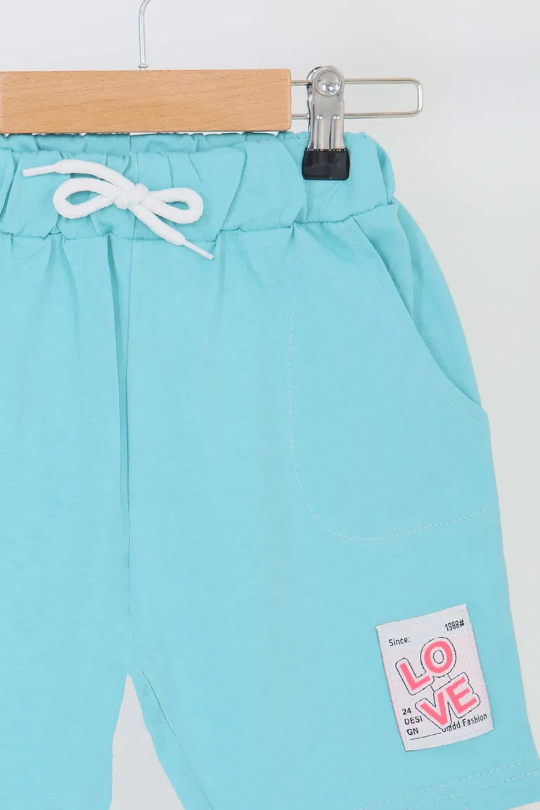 Kız Çocuk çağla Baskılı Şort - 27332 - TOFİSA