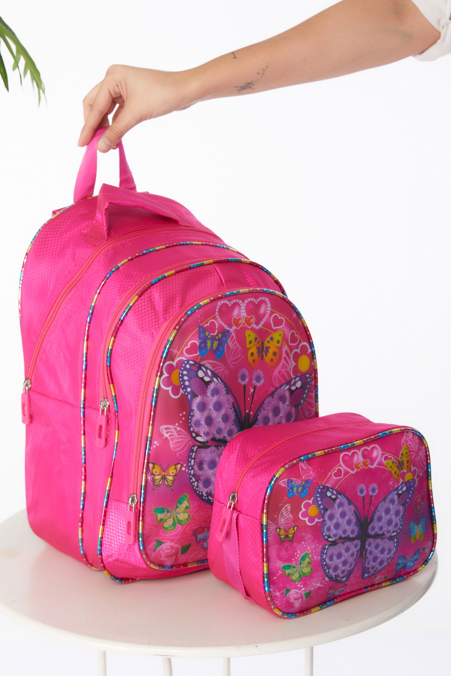 Kız Çocuk D1 Pembe Sırt Çantası Beslenme - 26168 - 4