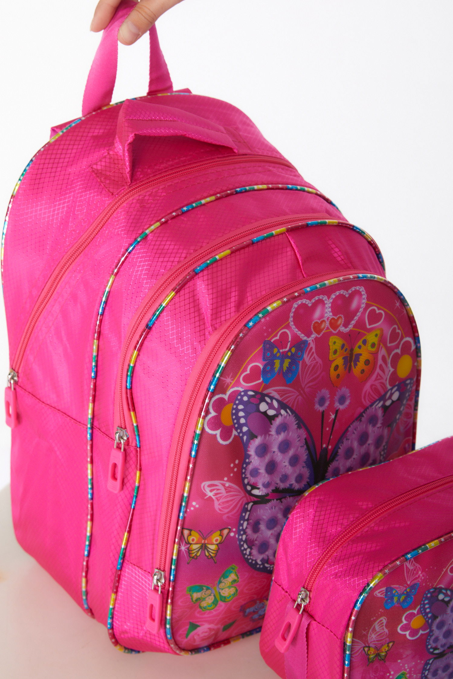 Kız Çocuk D1 Pembe Sırt Çantası Beslenme - 26168 - 3