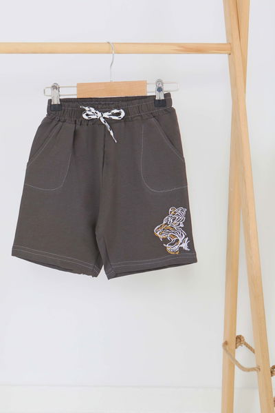 Kız Çocuk Füme Baskılı Şort - 27336 