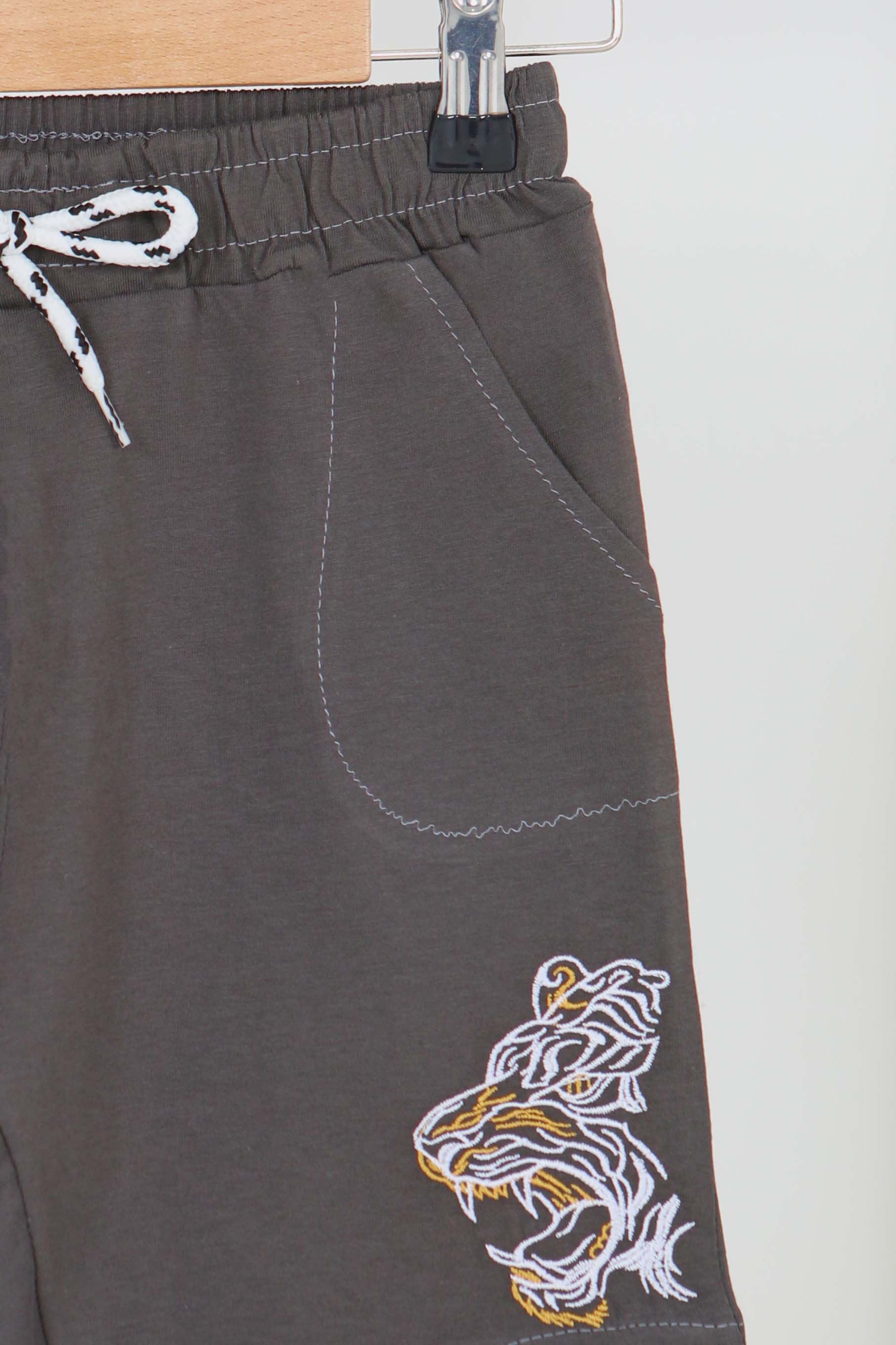 Kız Çocuk Füme Baskılı Şort - 27336 - 2