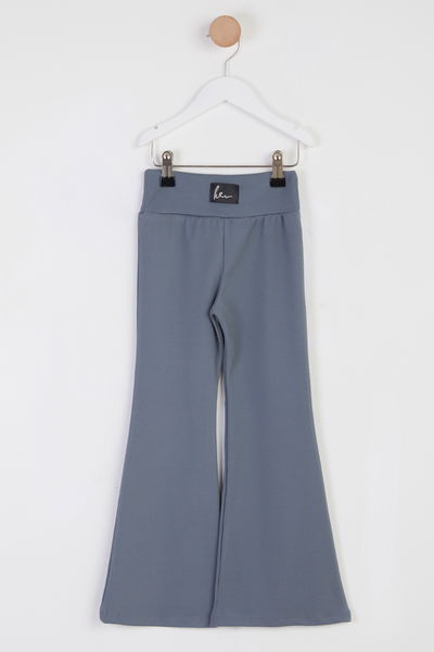 Kız Çocuk Füme Şardonlu İspanyol Paça Pantolon - 26467 