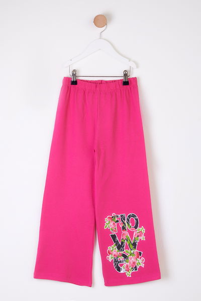 Kız Çocuk Fusya Baskılı Pijama Altı - 26090 