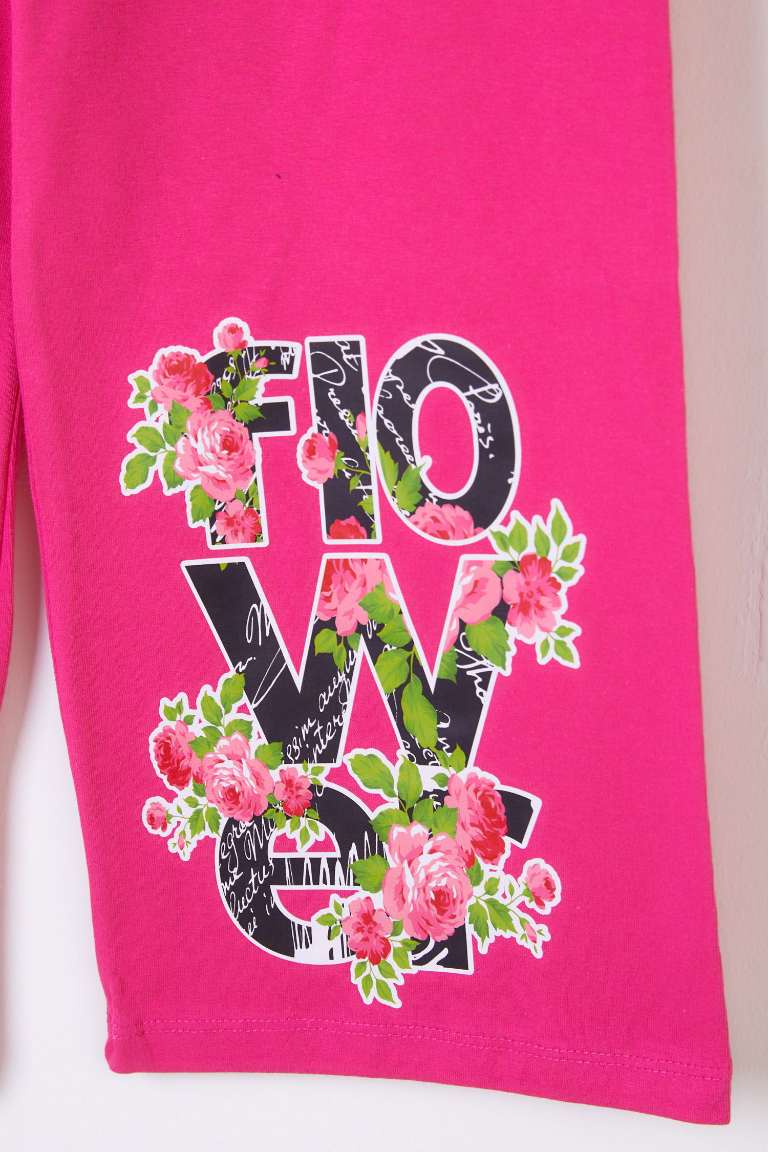 Kız Çocuk Fusya Baskılı Pijama Altı - 26090 - 2