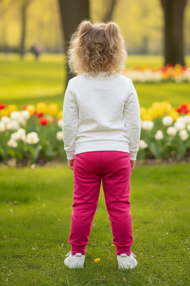 Kız Çocuk Fuşya Baskılı Pijama Takımı - 28108-FUSYA - 3