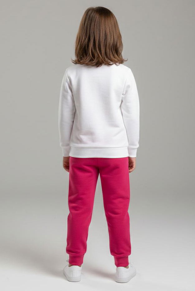 Kız Çocuk Fuşya Baskılı Pijama Takımı - 28165-FUSYA - TOFİSA