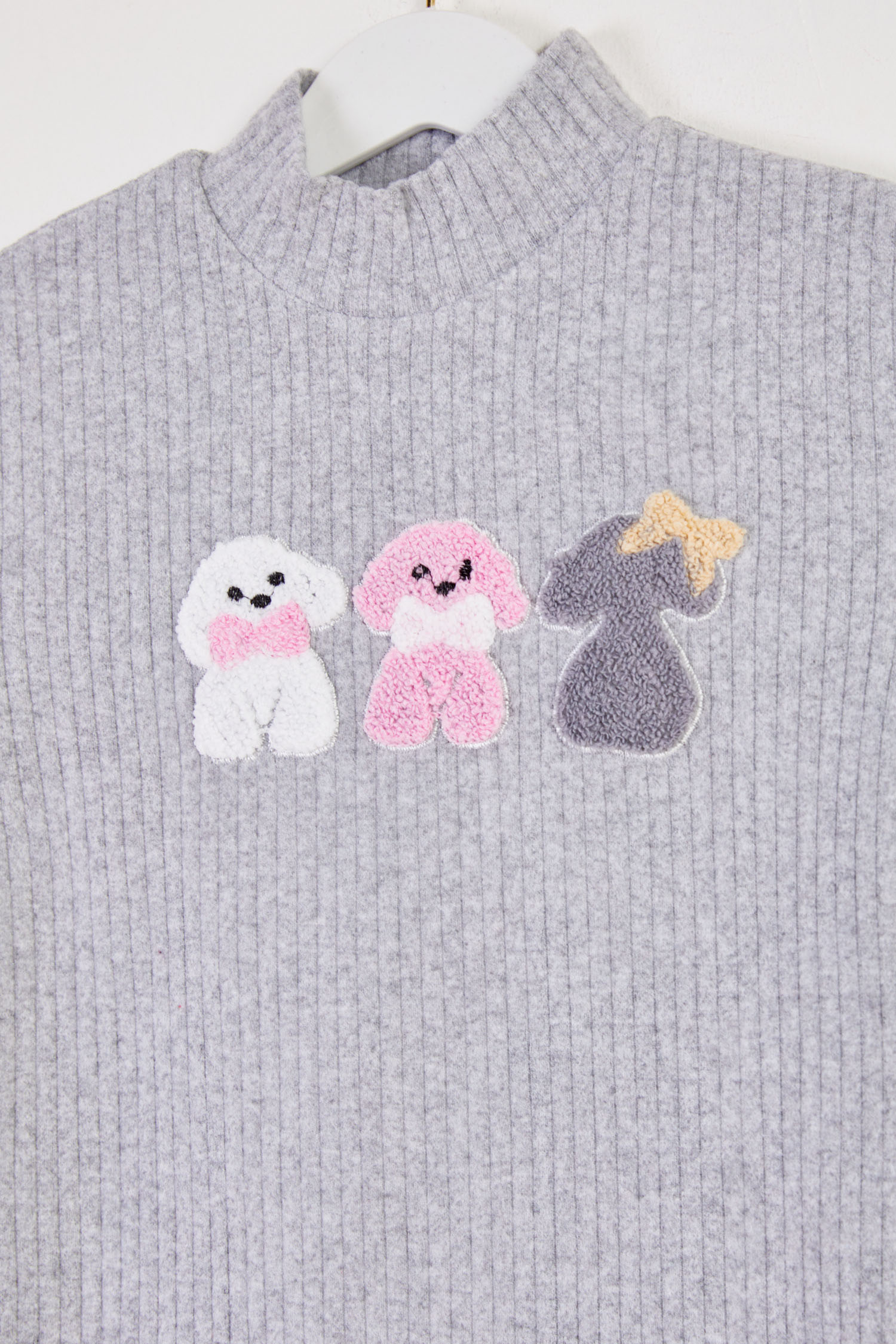 Kız Çocuk Gri Baskılı Pijama Takımı - 26443 - 2