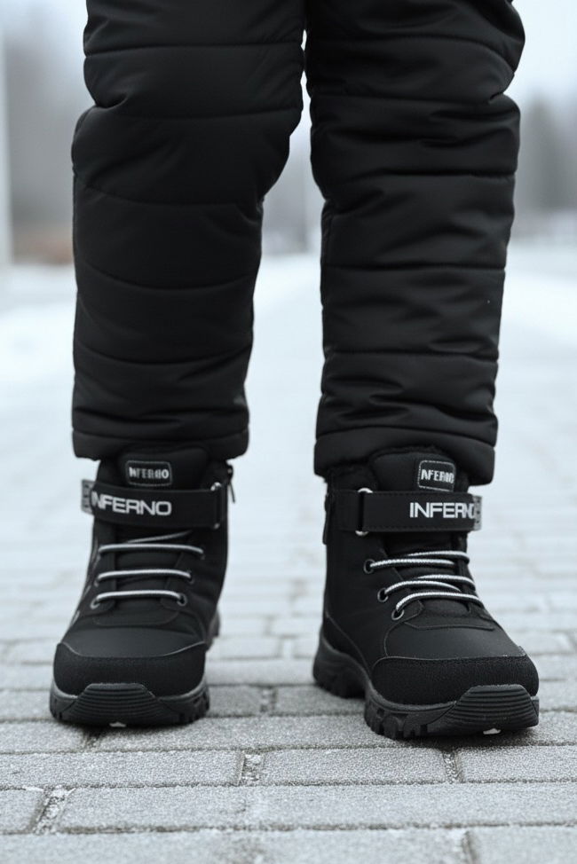 Erkek Çocuk Gri İçi Peluş Suni Deri Bot - 28030-GRI - TOFİSA