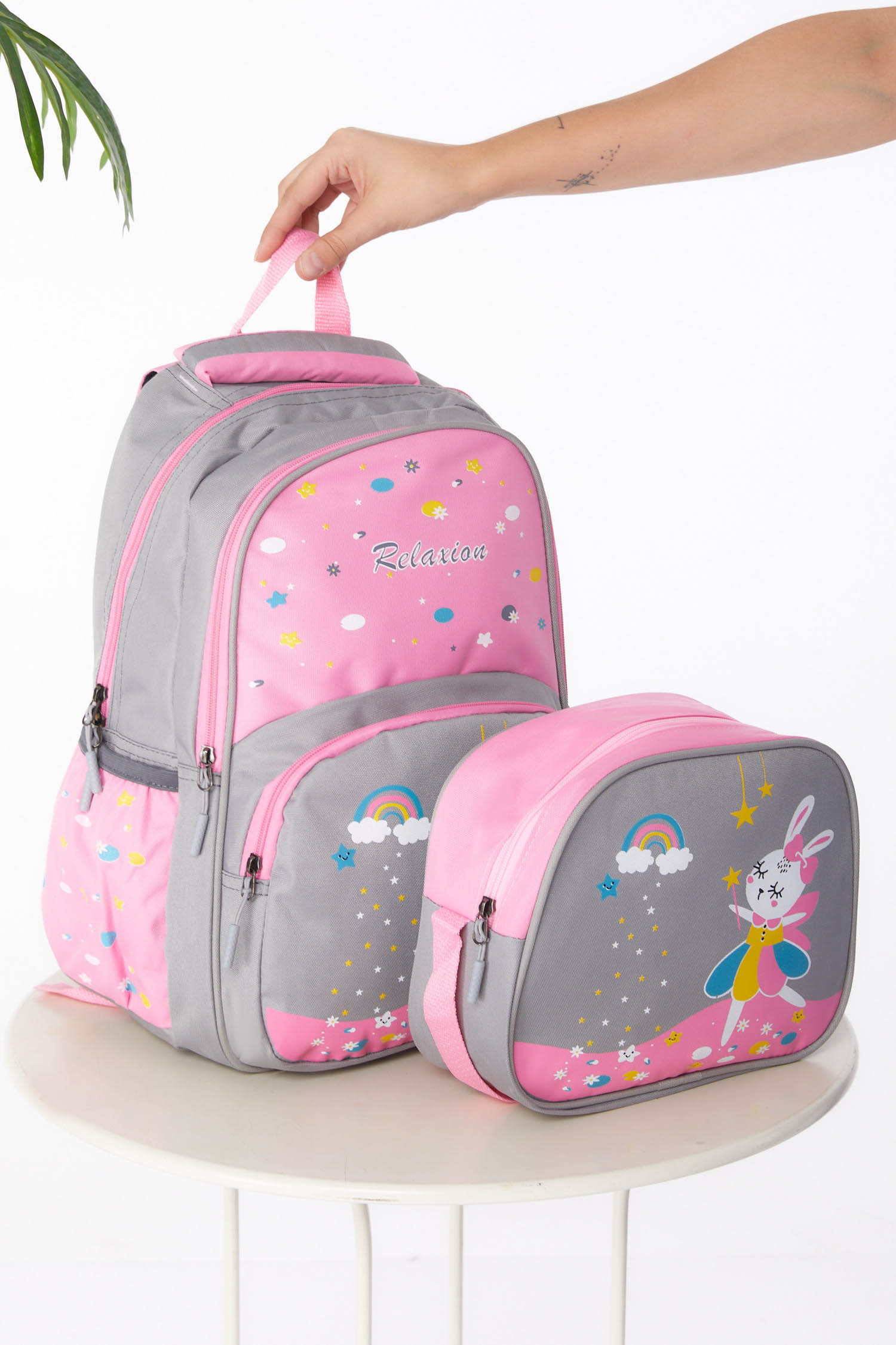 Kız Çocuk Gri Sırt Çantası Beslenme - 26172 - 1