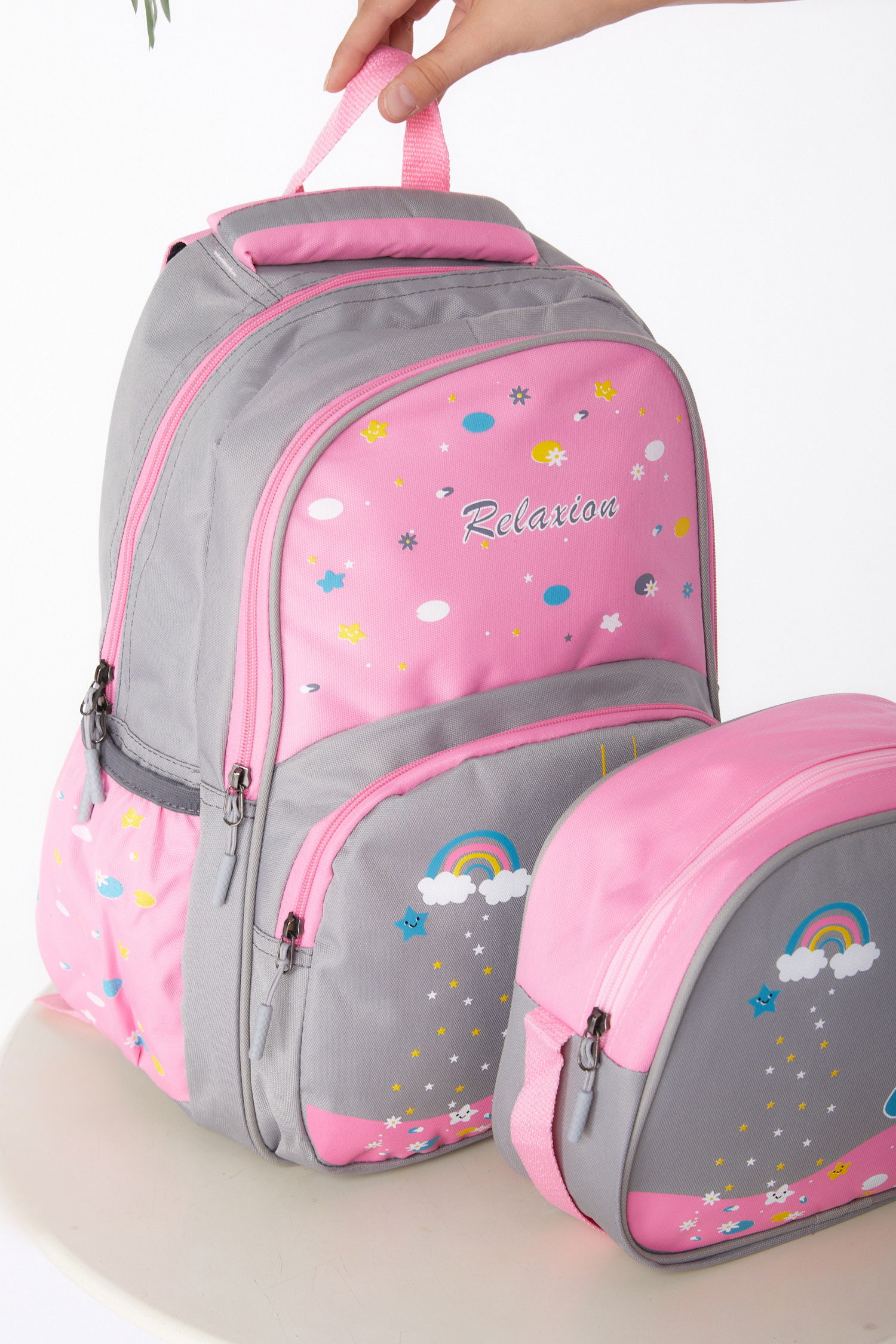 Kız Çocuk Gri Sırt Çantası Beslenme - 26172 - 3