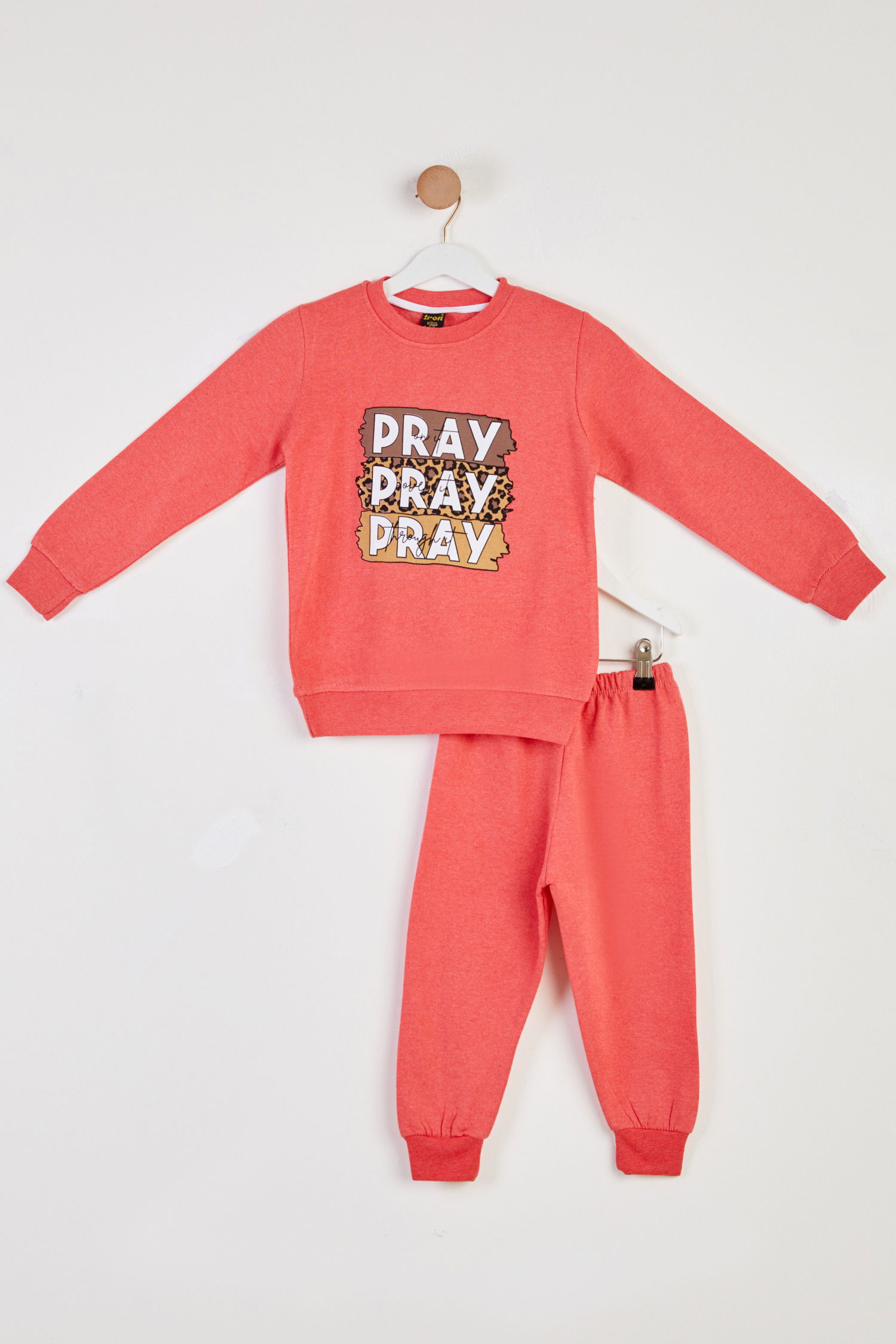 Kız Çocuk Gül Baskılı Sweatshirt - 26442 - 1