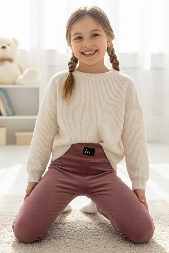 Kız Çocuk Gul Kurusu Armalı Raporlu Tayt - 27962-GUL-KURUSU - TOFİSA