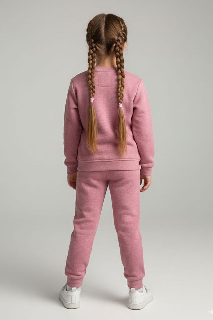 Kız Çocuk Gul Kurusu Nakışlı İki İplik Takım - 28147-GUL-KURUSU - TOFİSA