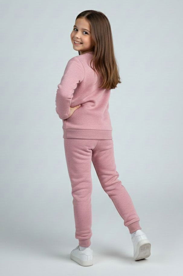 Kız Çocuk Gul Kurusu Nakışlı İki İplik Takım - 28148-GUL-KURUSU - 3