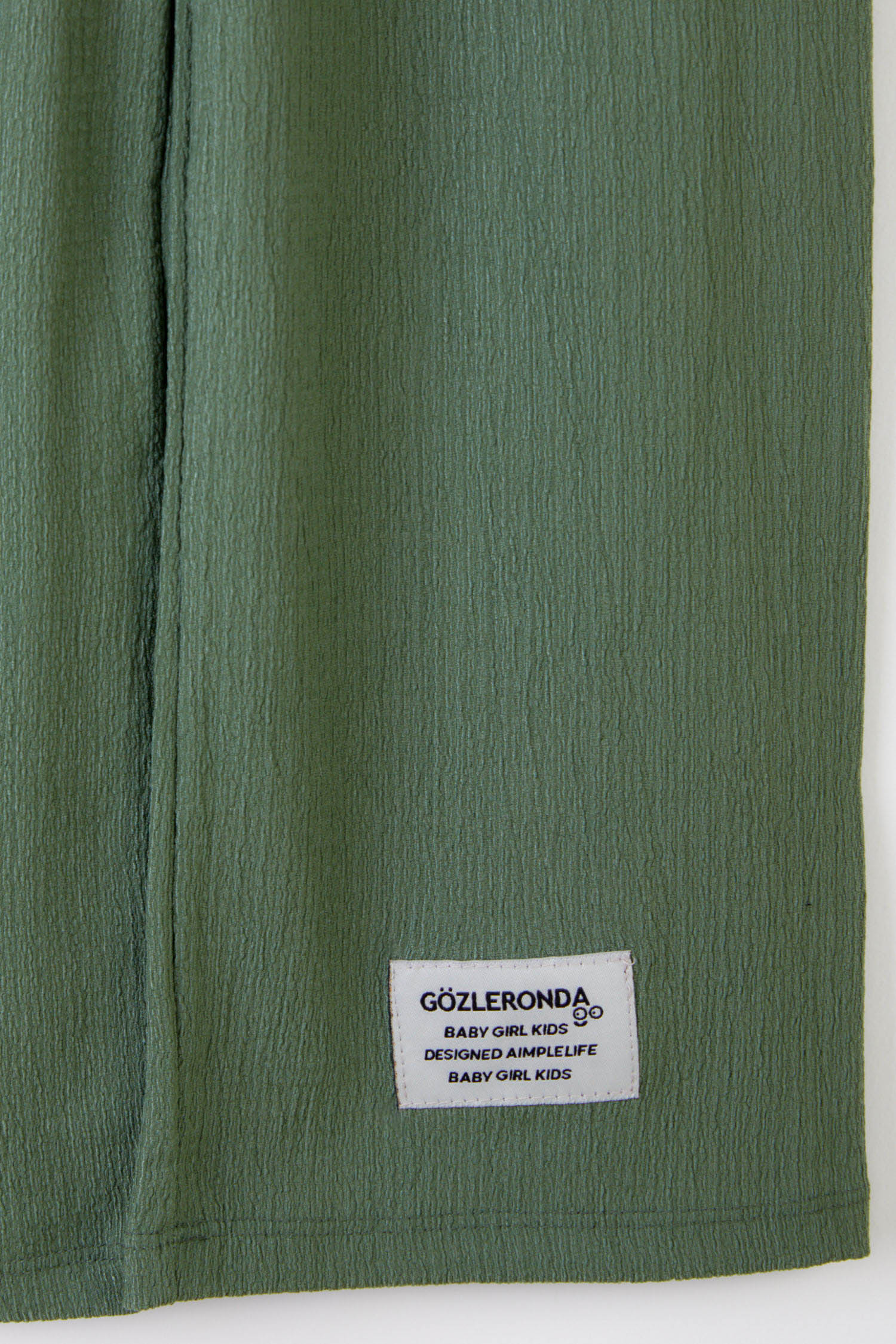 Kız Çocuk Haki Arma Detaylı Pijama Altı - 25488 - 2