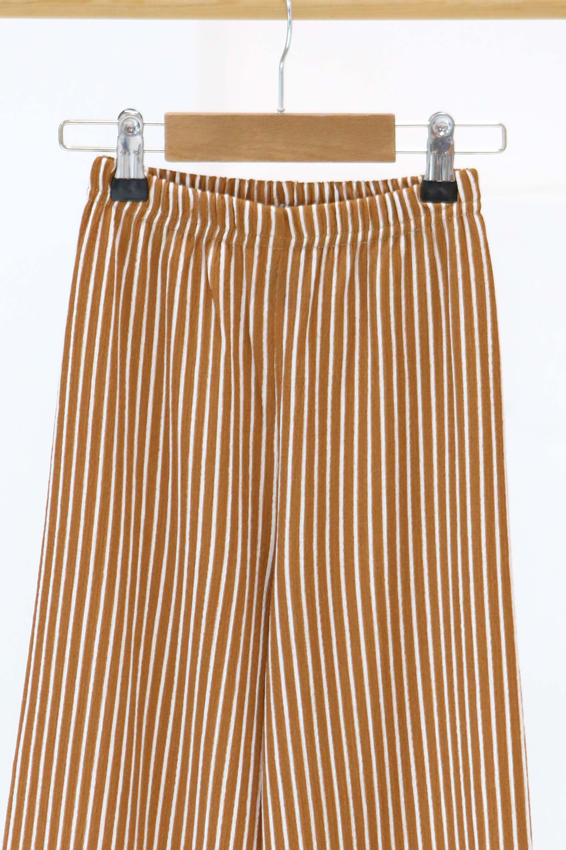 Kız Çocuk Hardal Çizgili Pantolon - 27306 - 2