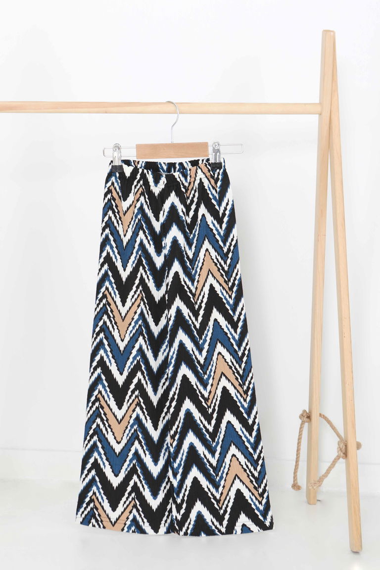 Kız Çocuk Indigo Desenli Pantolon - 27379
