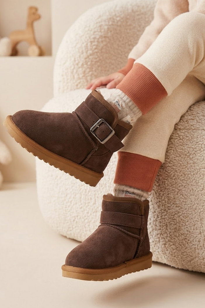 Kız Çocuk Kahve Çocuk UGG Süet Bot - 29227-KAHVE - 1