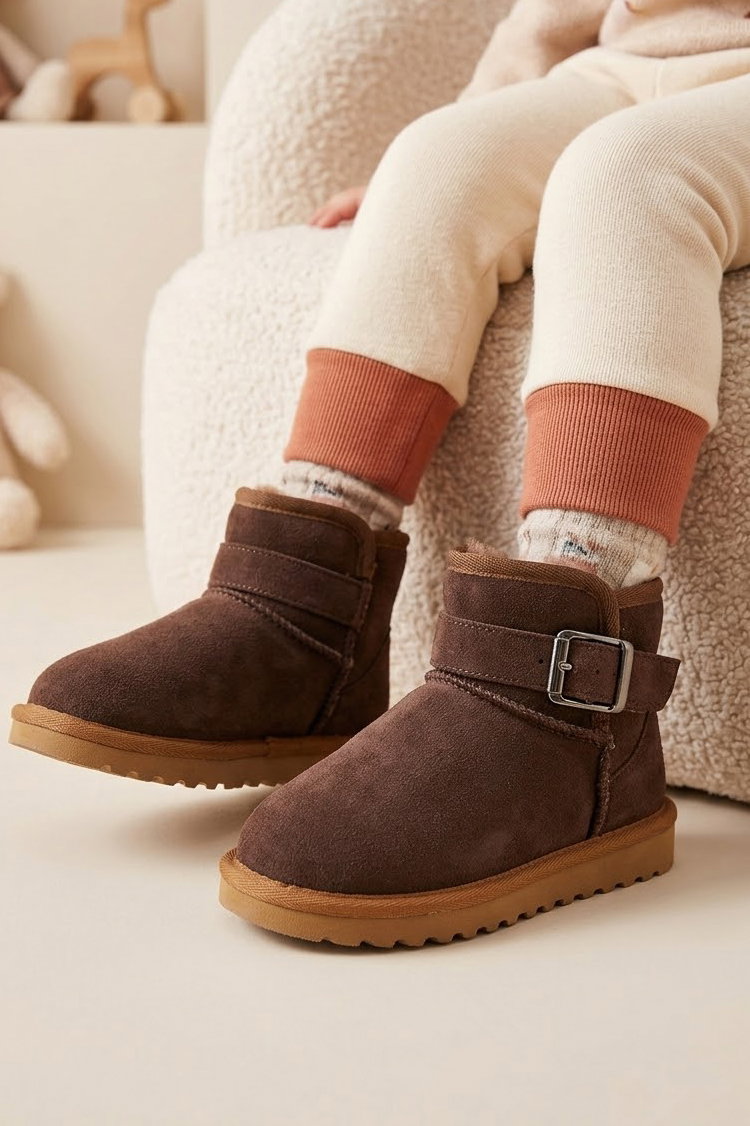 Kız Çocuk Kahve Çocuk UGG Süet Bot - 29227-KAHVE - 2