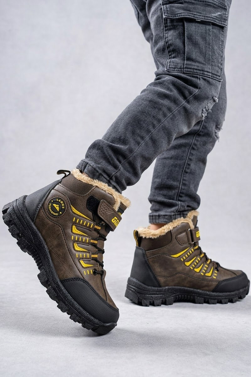 Kız Çocuk Kahve İçi Kürklü Çocuk Bot - 29173-KAHVE - 1