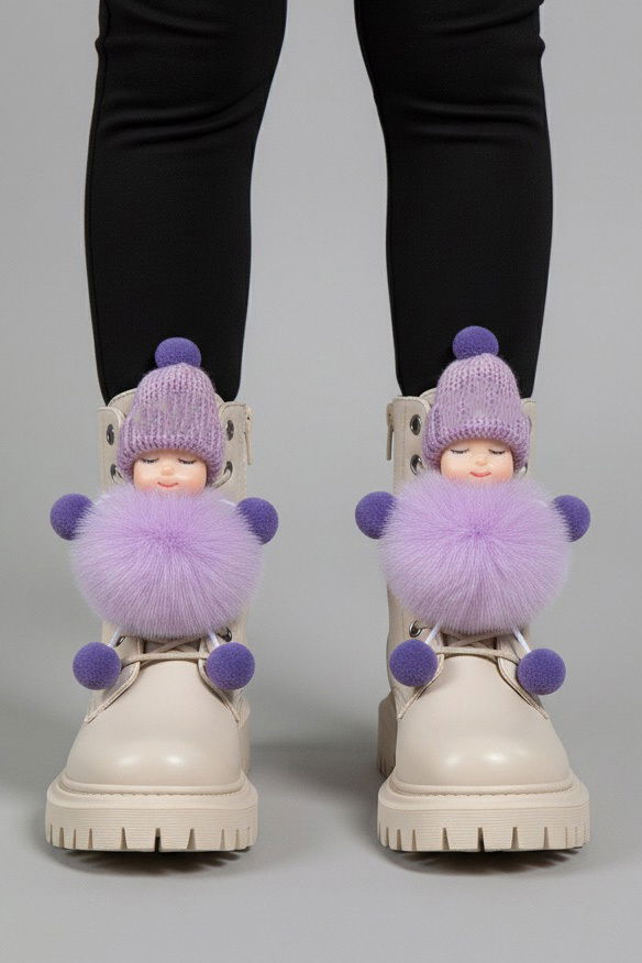 Kız Çocuk Krem Önden Bebek Detaylı Bot - 28039-KREM - TOFİSA