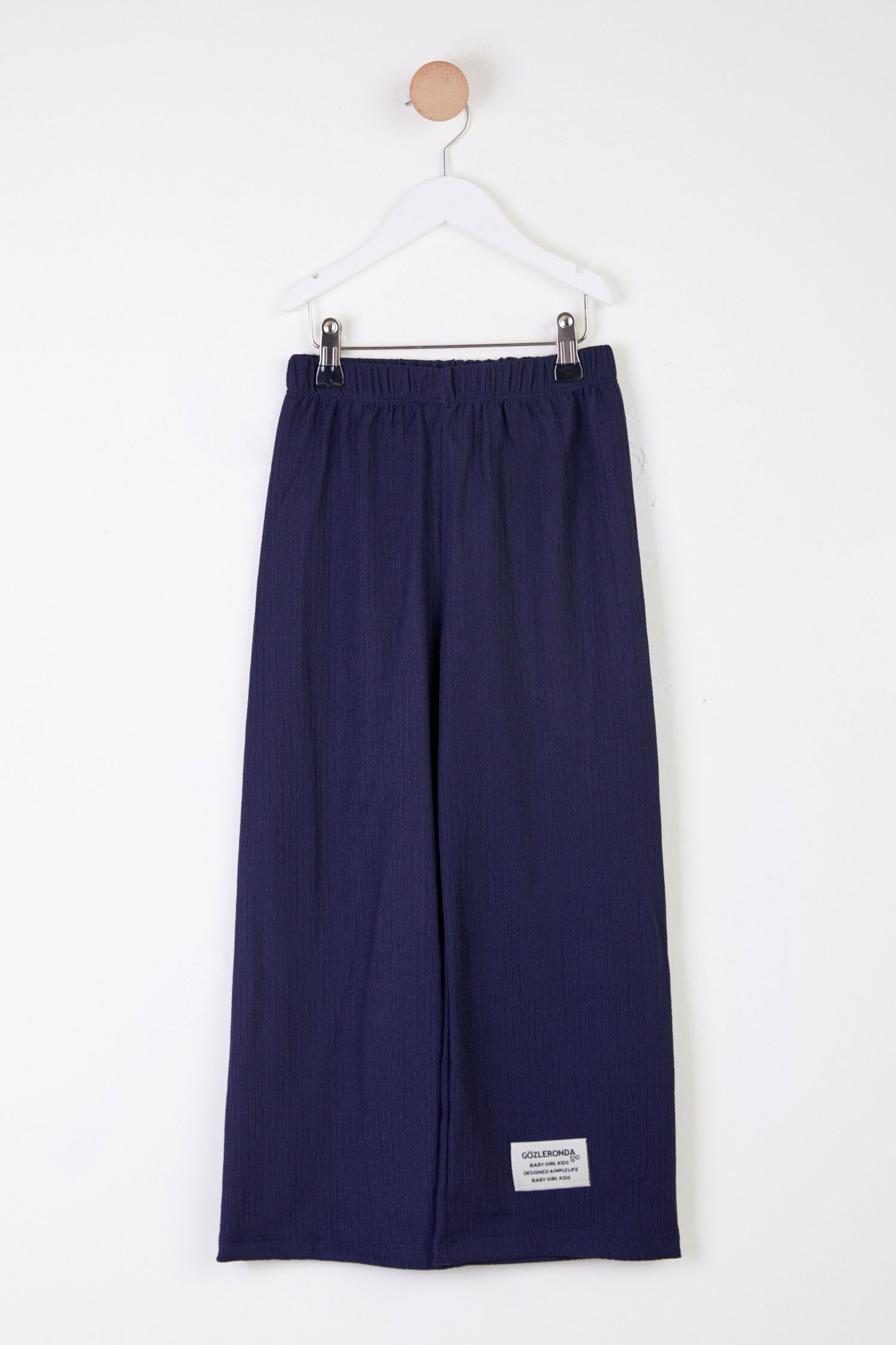 Kız Çocuk Lacivert Arma Detaylı Pijama Altı - 25488 - 1