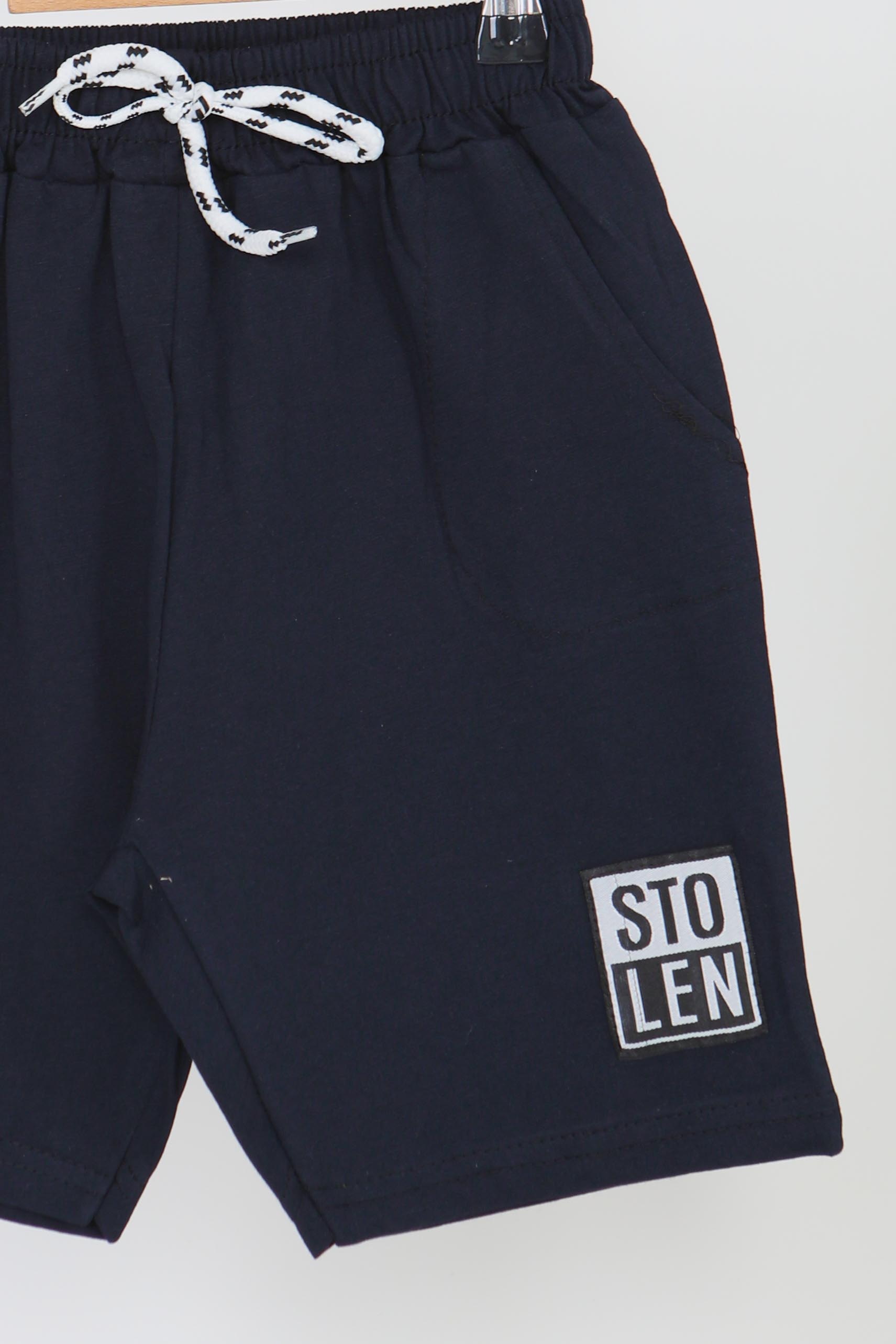 Kız Çocuk Lacivert Baskılı Şort - 27335 - 2